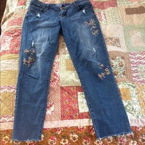 Democracy Women's Blue Embroidered Jeans